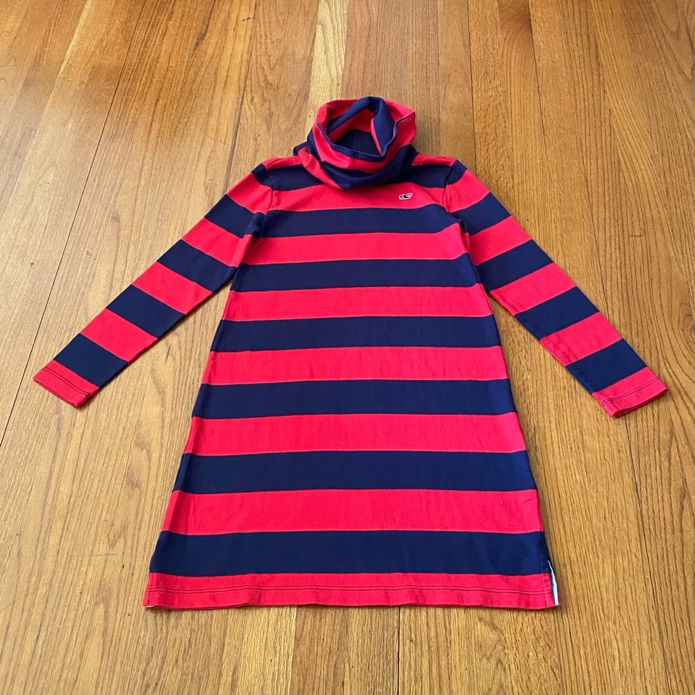 Vineyard Vines Rugby With Cowl Neck Casual Dress